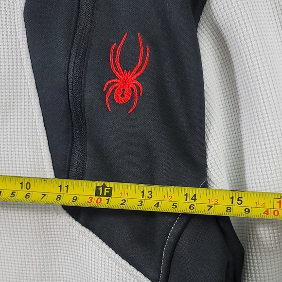 SPYDER MENS PULLOVER JACKET SIZE S WHITE, BLACK, AND RED RN 130323 - Picture 6 of 11